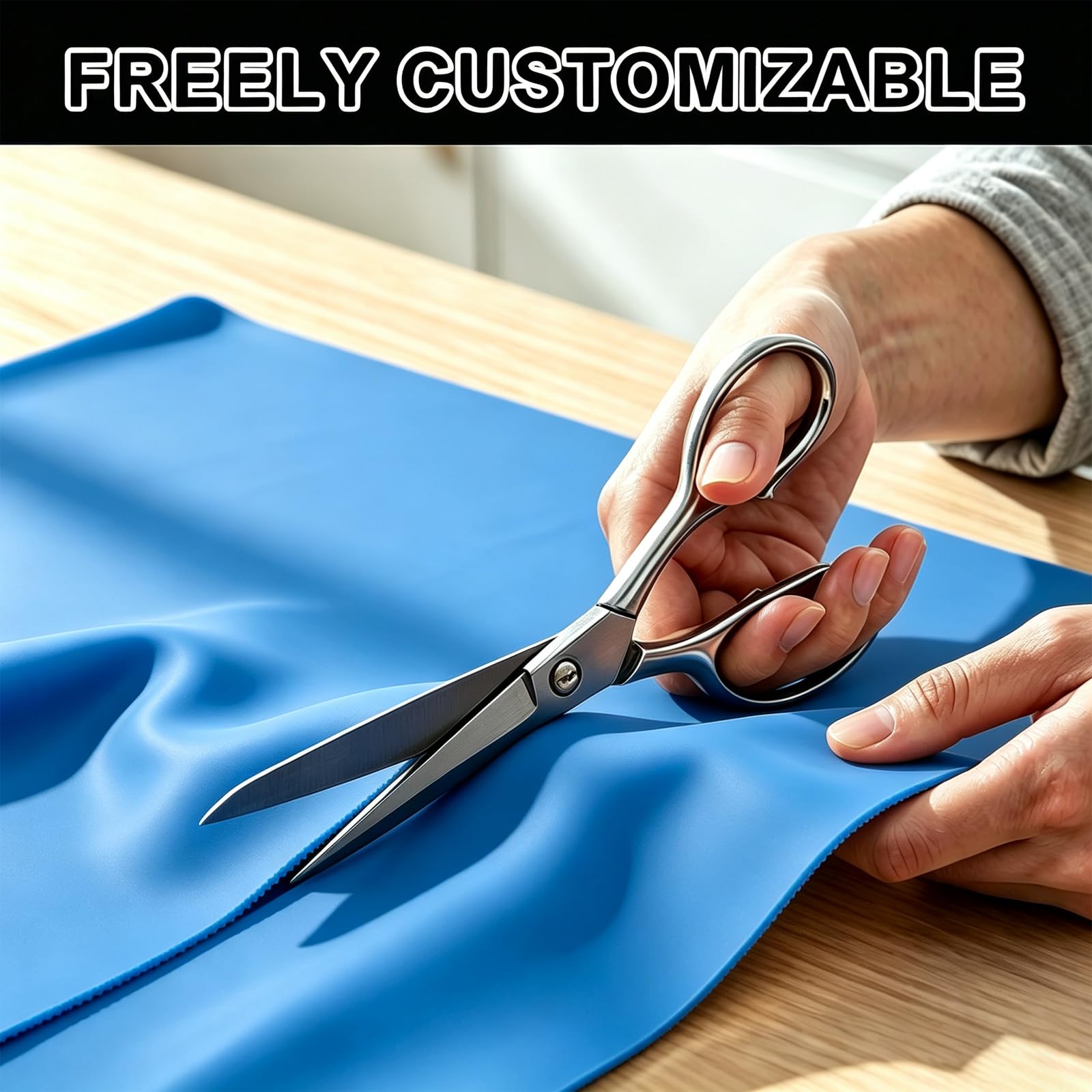 Tappetino in silicone, 120 x 60 cm, grande tappetino antiscivolo da cucina, spessore 2 mm, silicone resistente al calore, base da lavoro, base per dipingere e fai da te, per cucina, fai da te