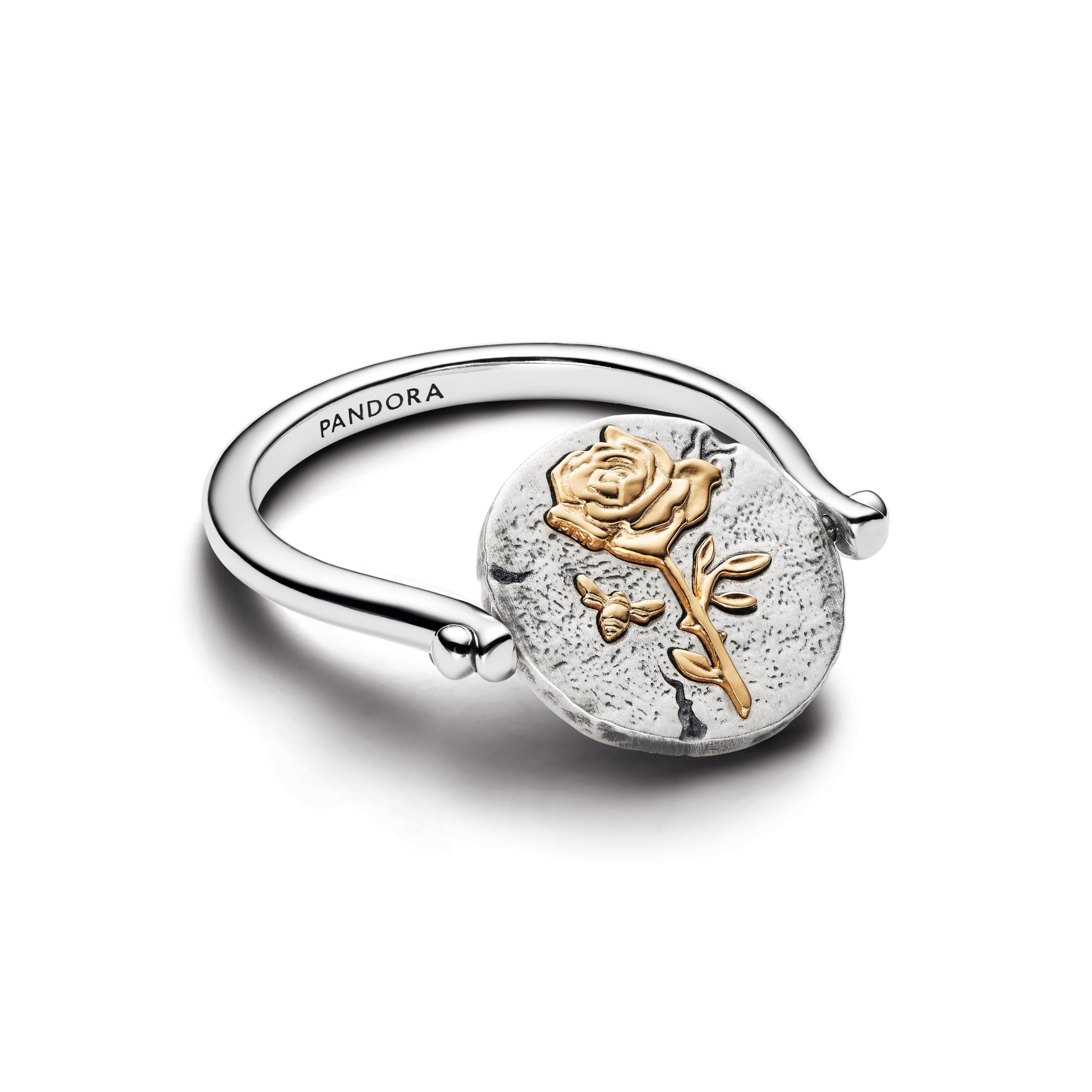 PANDORA Medaillon-Ring für Frauen Rose Zweifarbig 164811C00