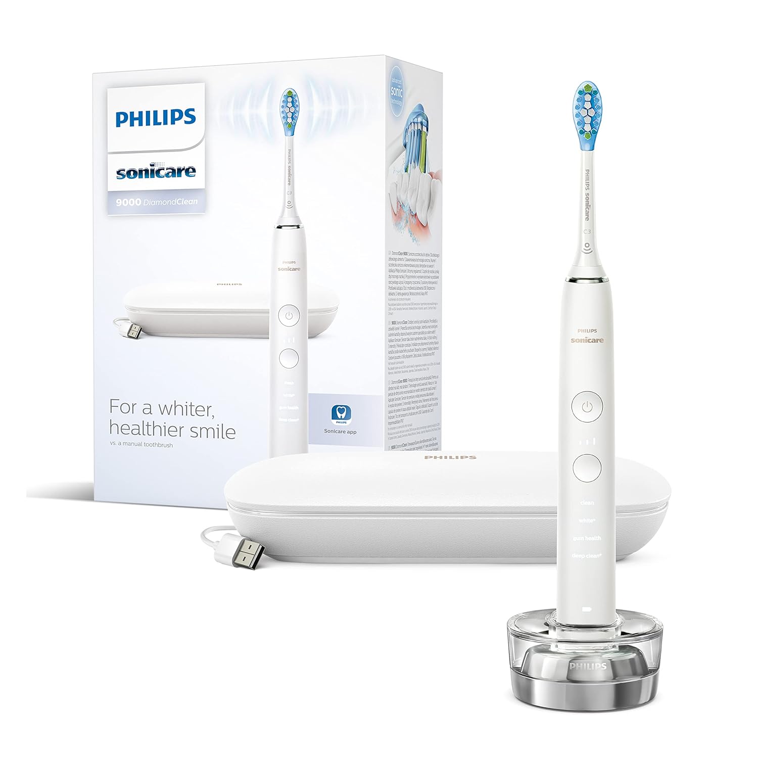 Philips Sonicare DiamondClean Serie 9000 Elektrische Zahnbürste ...