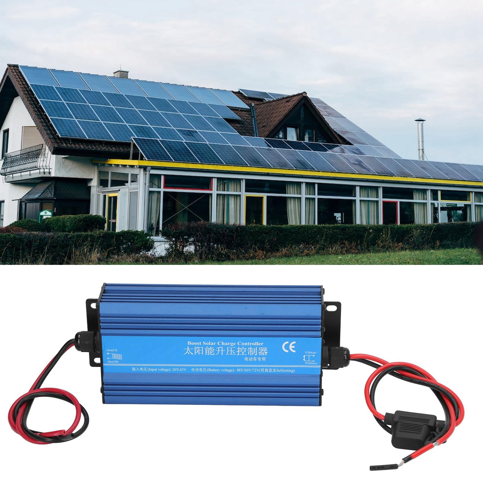 Contrôleur Charge Solaire MPPT Boost 600W 48V-72V pour Batterie Panneau Solaire Régulateur Chargeur Énergie Renouvelable