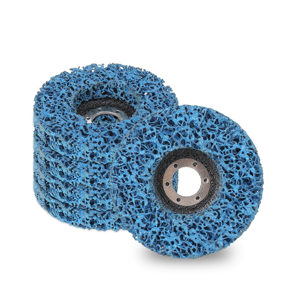 Tyenaza 5 mole abrasive, disco abrasivo, per rimuovere la vernice, per smerigliatrici angolari, blu, metallo, nylon, 100/115/125mm, 22mm, 14mm