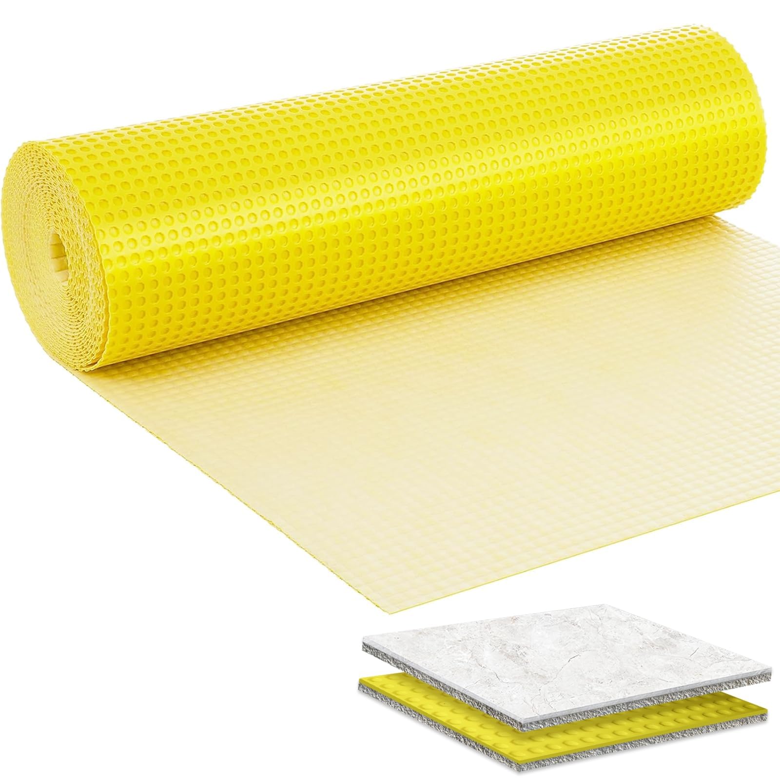 MAXKOSKO 162 Sq Ft Waterproof Tile Uncoupling Membrane Underlayment Mat