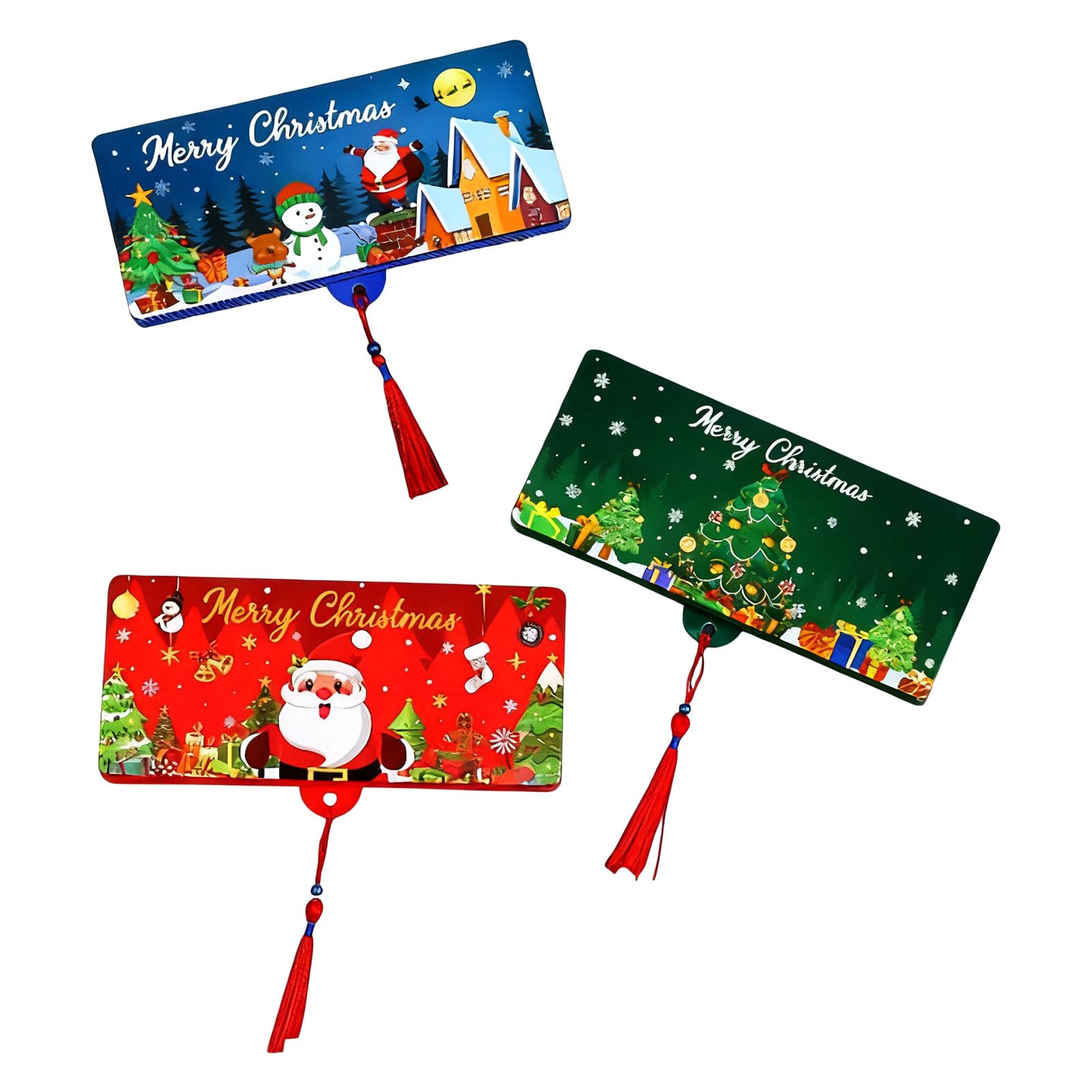 Tsophreniq Christmas Santa Money Organiser with 10 Pocket Designs Paper Gift Card Holder Foldable Cash Envelope Christmas Card Organiser Pockets