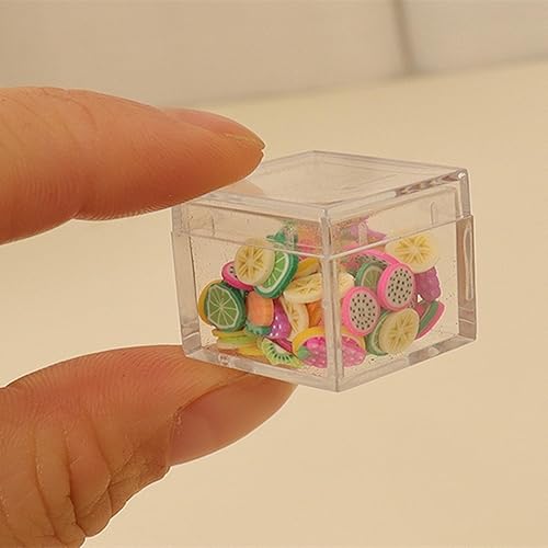 Miniatura 7 de Pequeña caja transparente de acrílico con tapas, cubo cuadrado de plástico, 12 recipientes de almacenamiento pequeños para pastillas de caramelo y