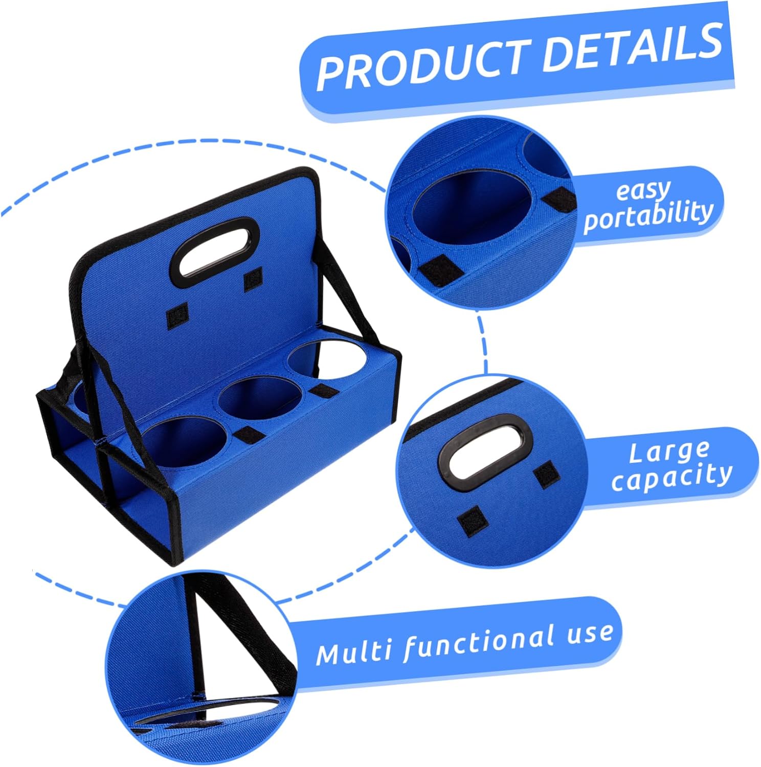 Foldable Drink Carrier Handle Insulated Cup Holder Reusable Coffee Cup Takeout Drink Holder for Daily Storage