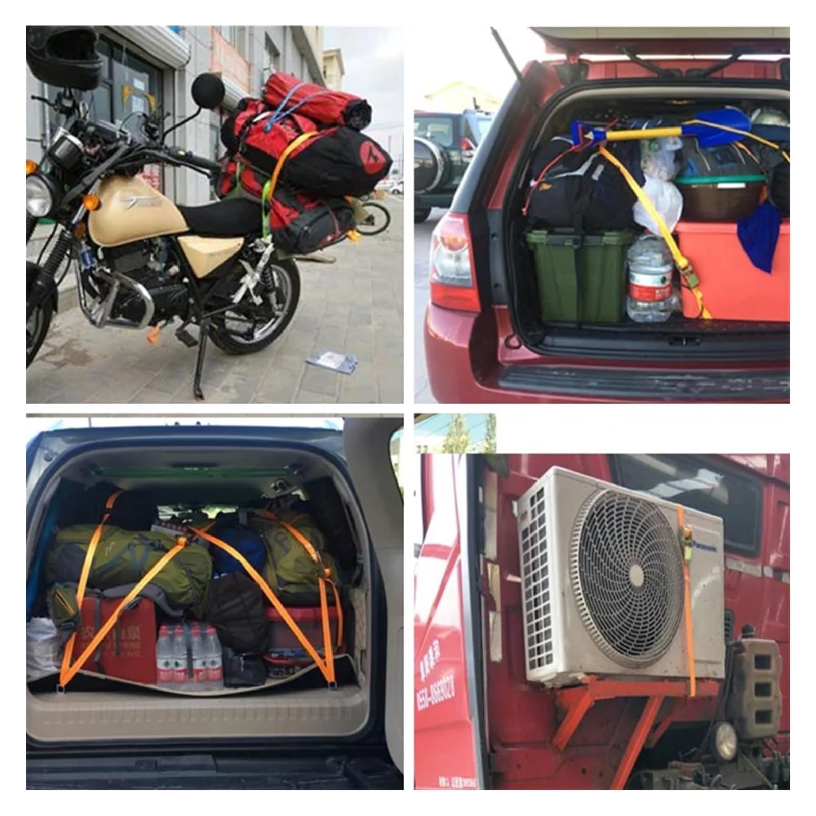Paski ładunkowe 2M z klamrą, pas mocujący do motocykla, samochodu, roweru, metalowej liny holowniczej, mocny pas mocujący z grzechotką do torby bagażowej,Pas z zapadką