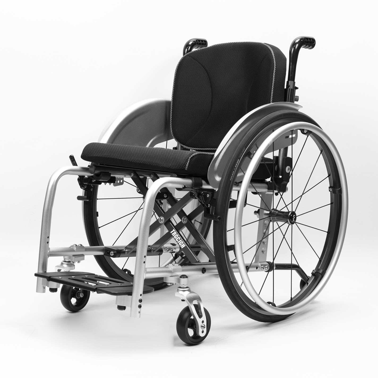 Sedia a rotelle pieghevole, Manuale, Carrozzina in alluminio,