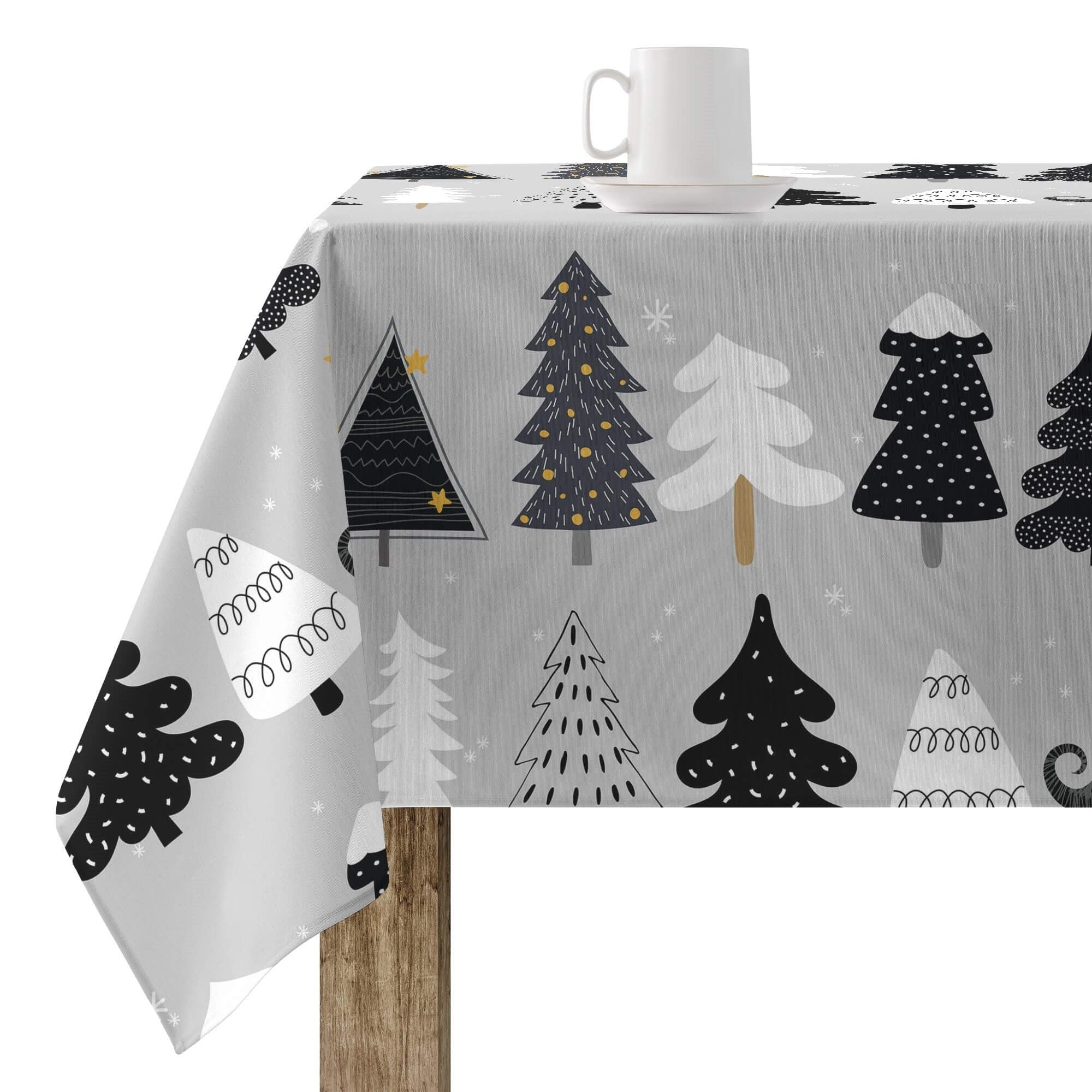 BELUM | Mantel Navidad | Mantel Antimanchas Mesa Rectangular Resinado | Mantel resinado (Tacto plastificado) | Mantel Mesa | Mantel Mesa hogar (140X140 cm)