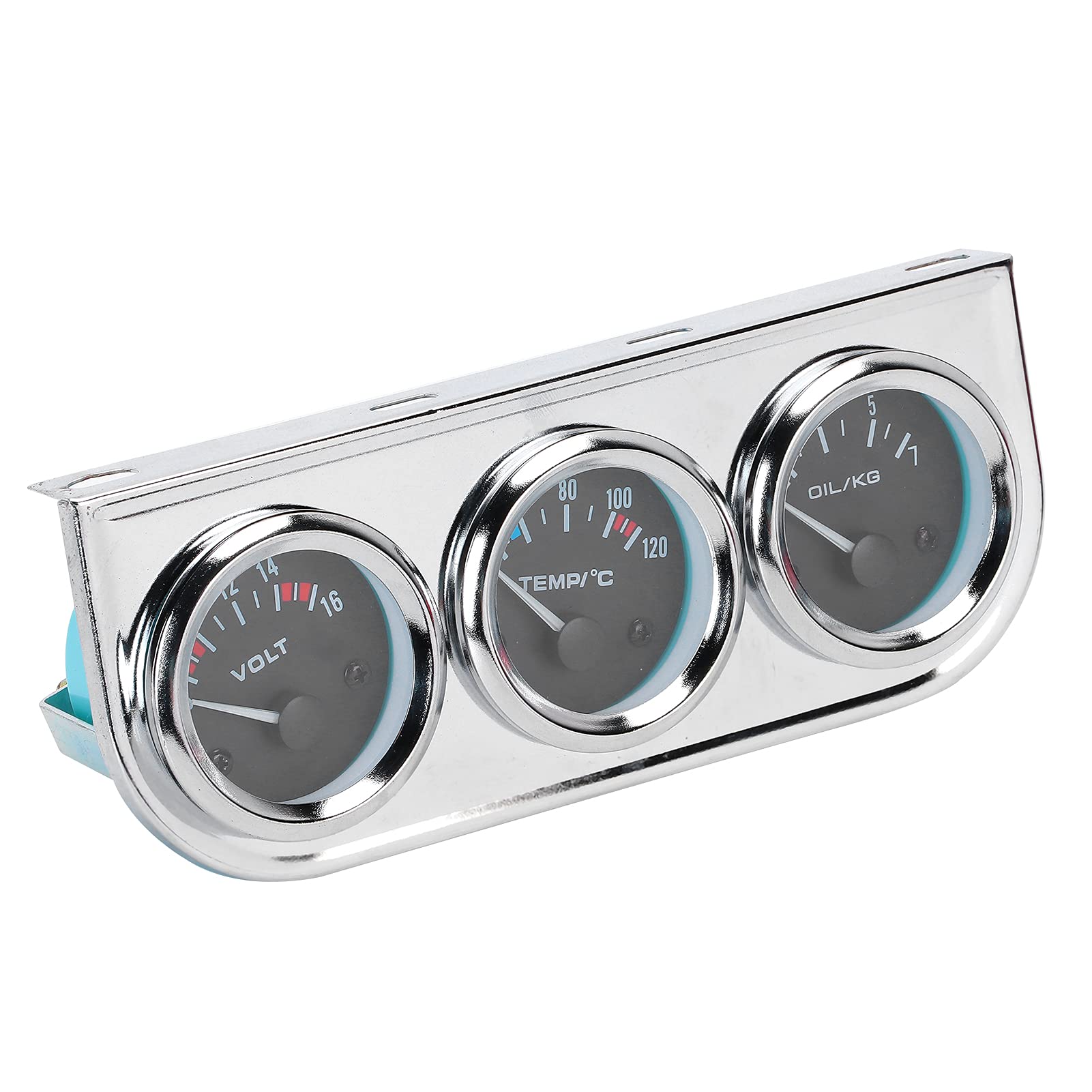 Tbest M10x1 52mm 3 in 1 Misuratore di Temperatura dell'Acqua ＋ Pressione dell'Olio ＋ Tensione Combinazione Strumento per Auto Modifica