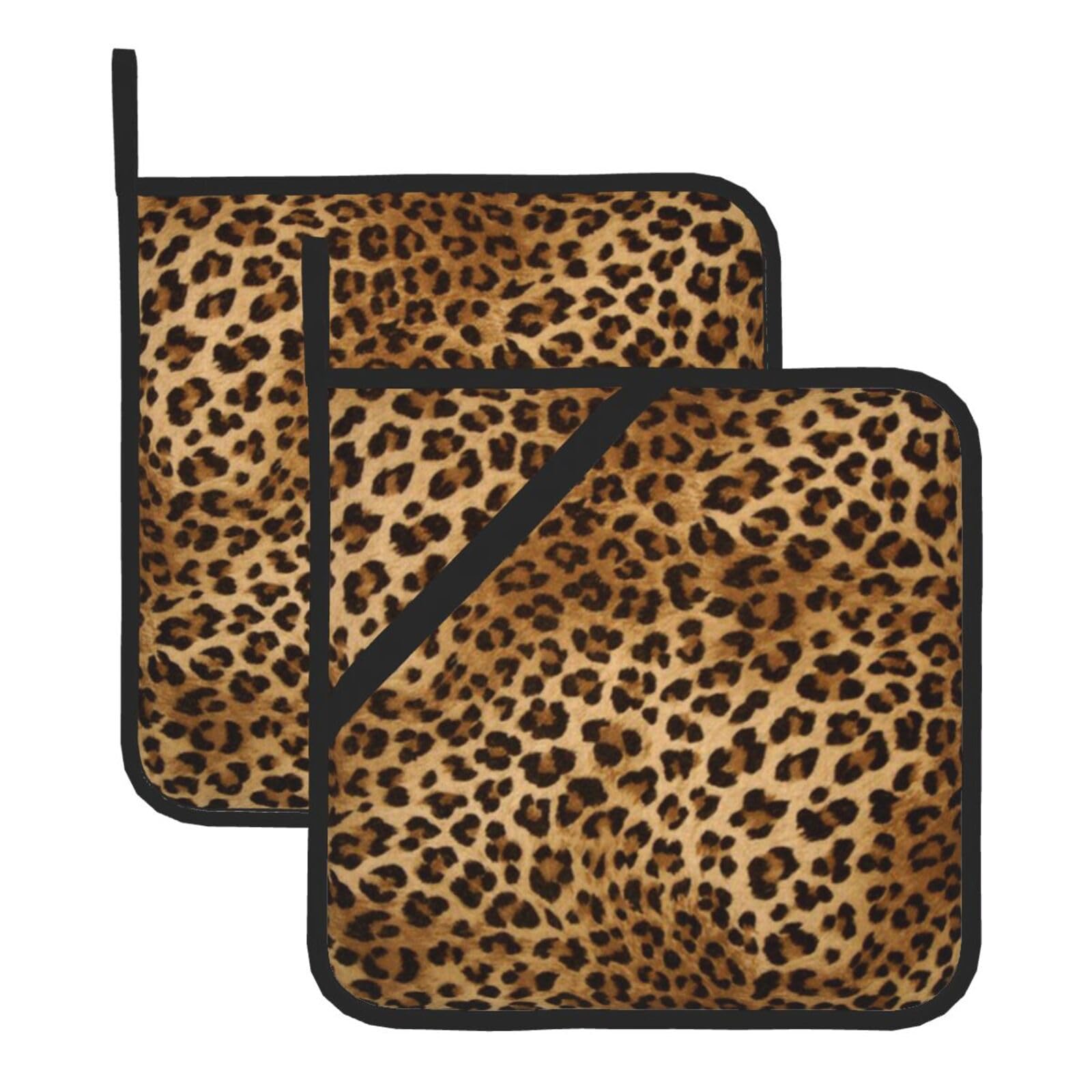 KFRXXZQB 2-Pack Square Pot Holders, Oven Mitts For Baking & Bbq