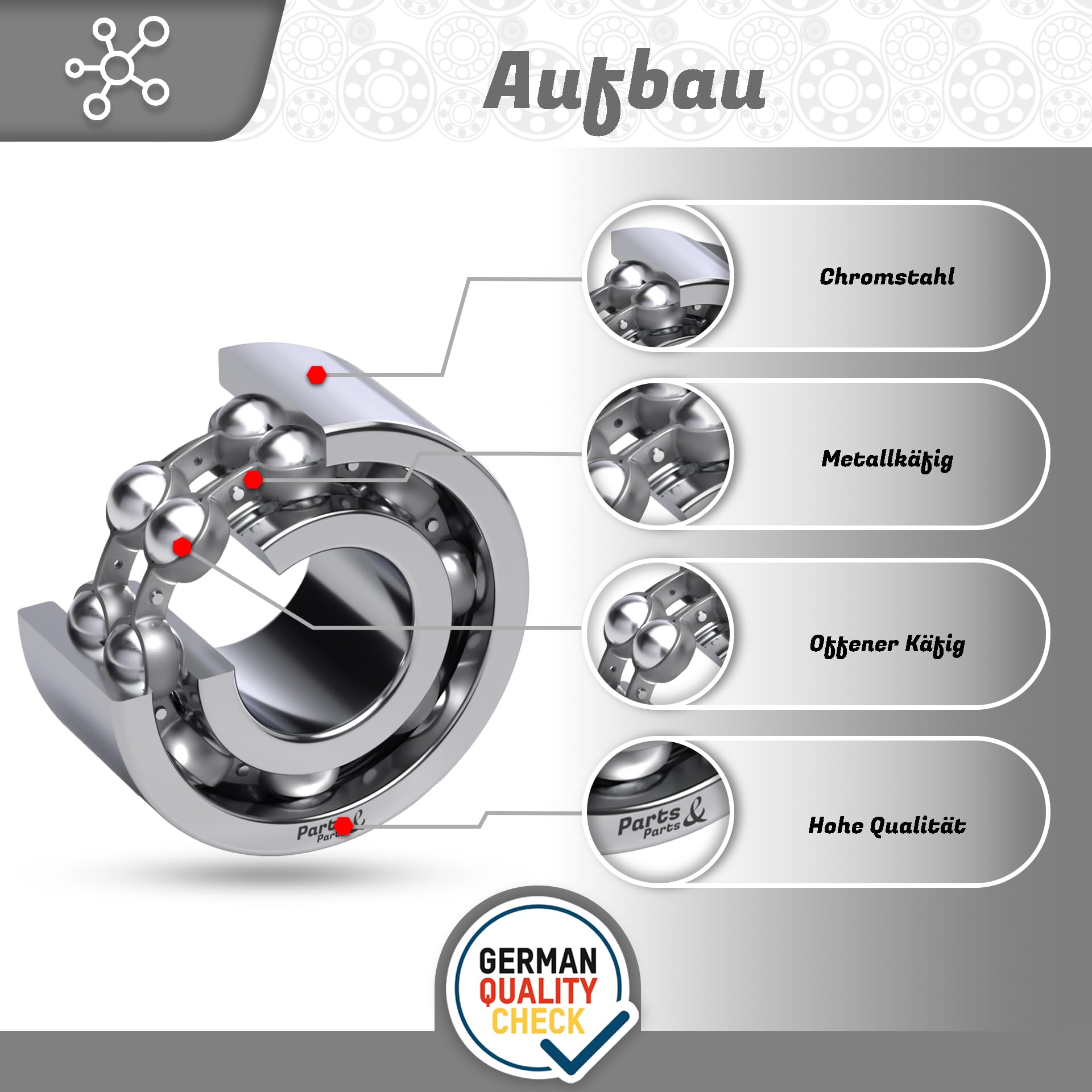 Schrägkugellager 7007 CM 35x62x14mm, DIN 628, zweireihig, Reibungsarm, abgedichtetes Lager für radiale & axiale Belastungen, Ideal für Industrie- & Automobilanwendungen