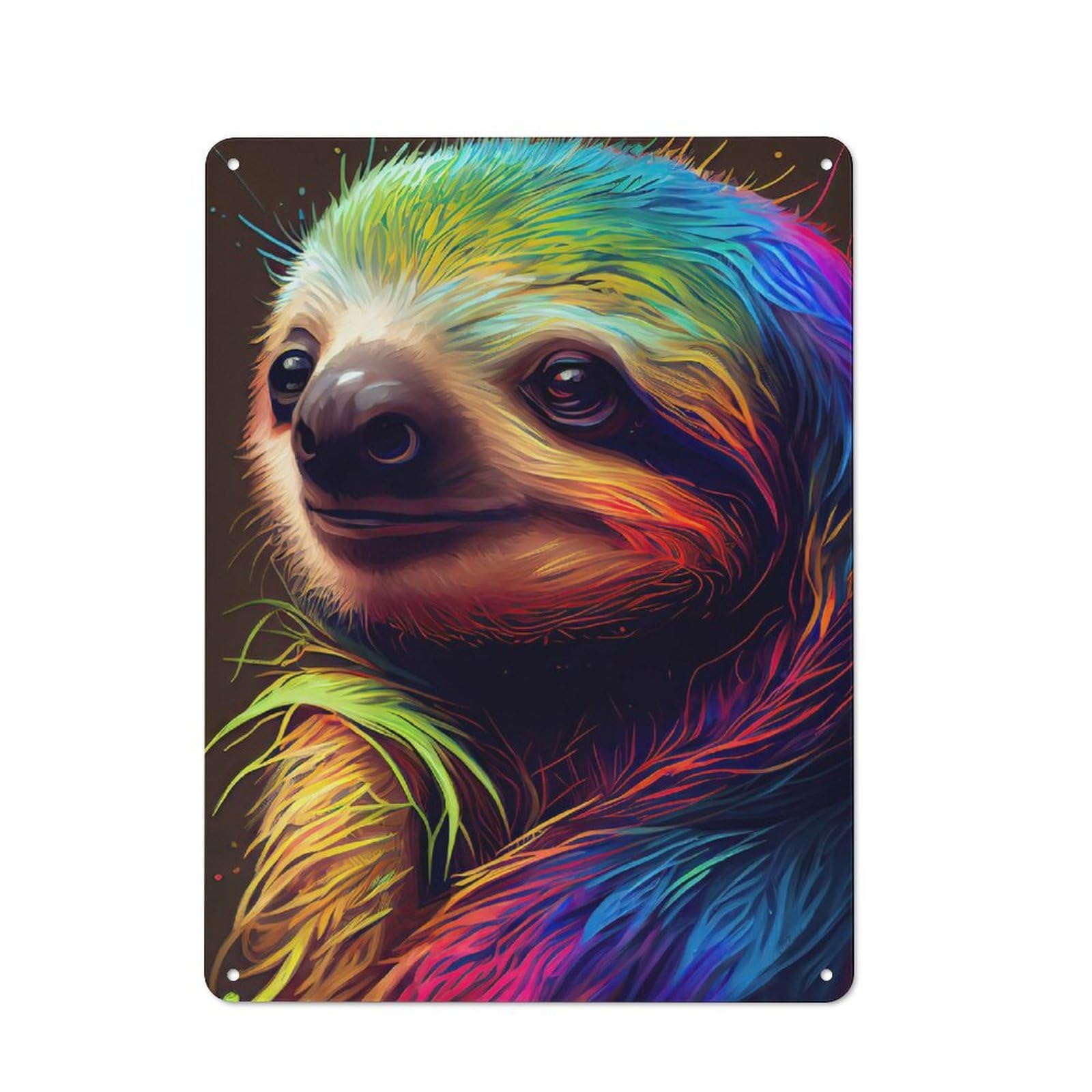 Junmoney The Kindless Sloth Rustic Tin Sign 40X30cm For Café Or Home Bar, Suited To Hospitality Decor Collectors