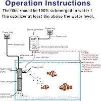 Vista 4 de Filtro de tanque de peces y generador de ozono para acuario TCE900, adecuado para peceras de 10-40 galones.