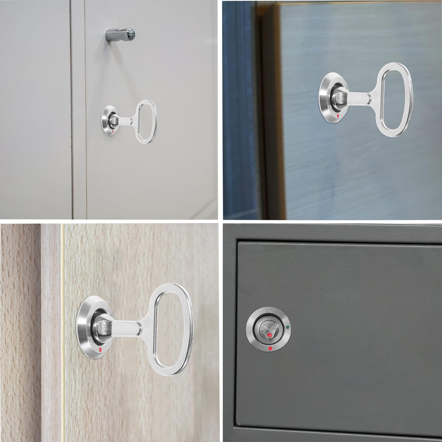 Serratura A Camme Triangolare Universale - Per Contatori, Cassetti E Mobili | Con Chiave Triangolare Inclusa - Foto 9