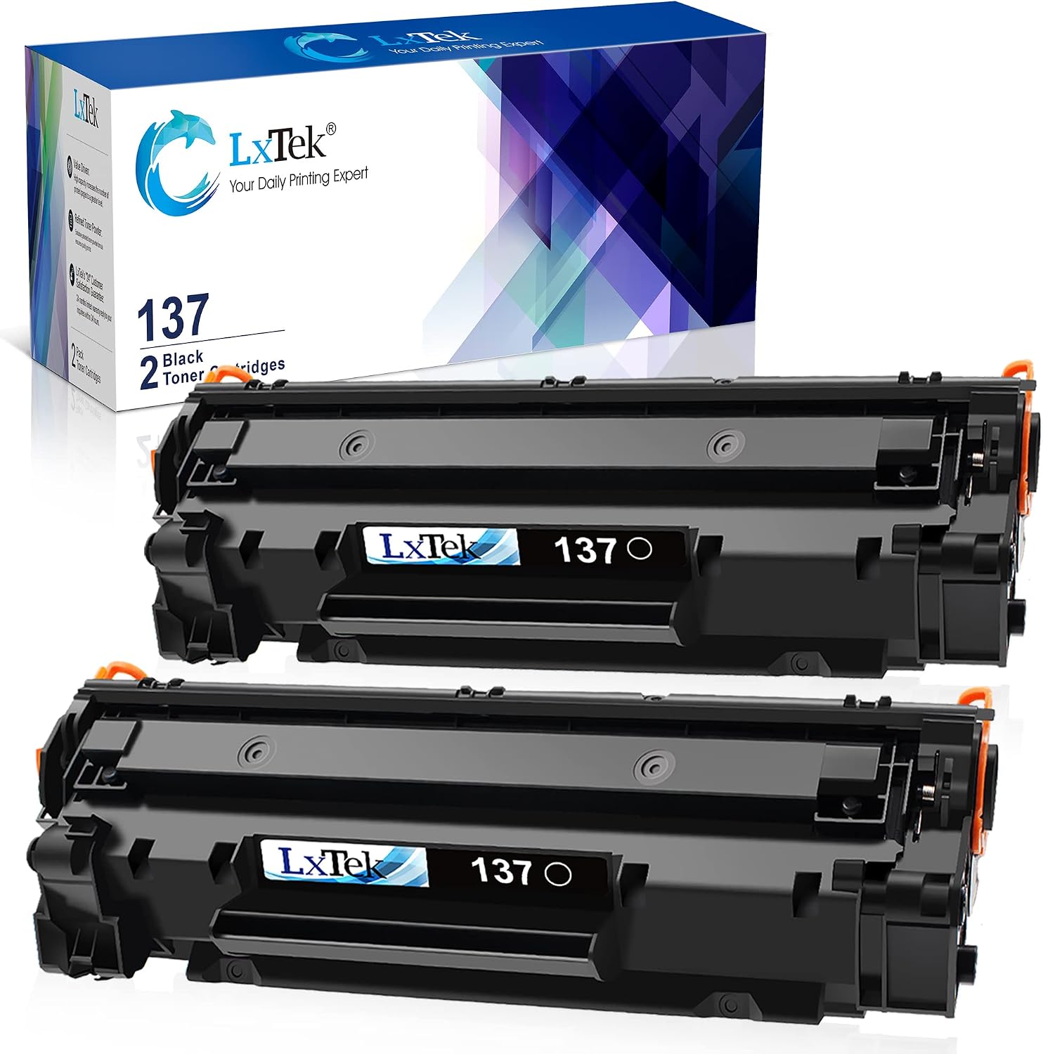 LxTek Compatible Toner Cartridge Replacement for Canon 137 Toner cartridg CRG137 CRG 137 9435B001AA to use with imageclass d570 mf236n mf232w mf216n mf244dw mf242dw mf232w ,2 Black