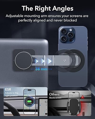 Miniatura 7 de ESR Soporte magnético para teléfono MagSafe para tablero de instrumentosTesla, soporte magnético para teléfono para pantalla táctil Tesla, soporte