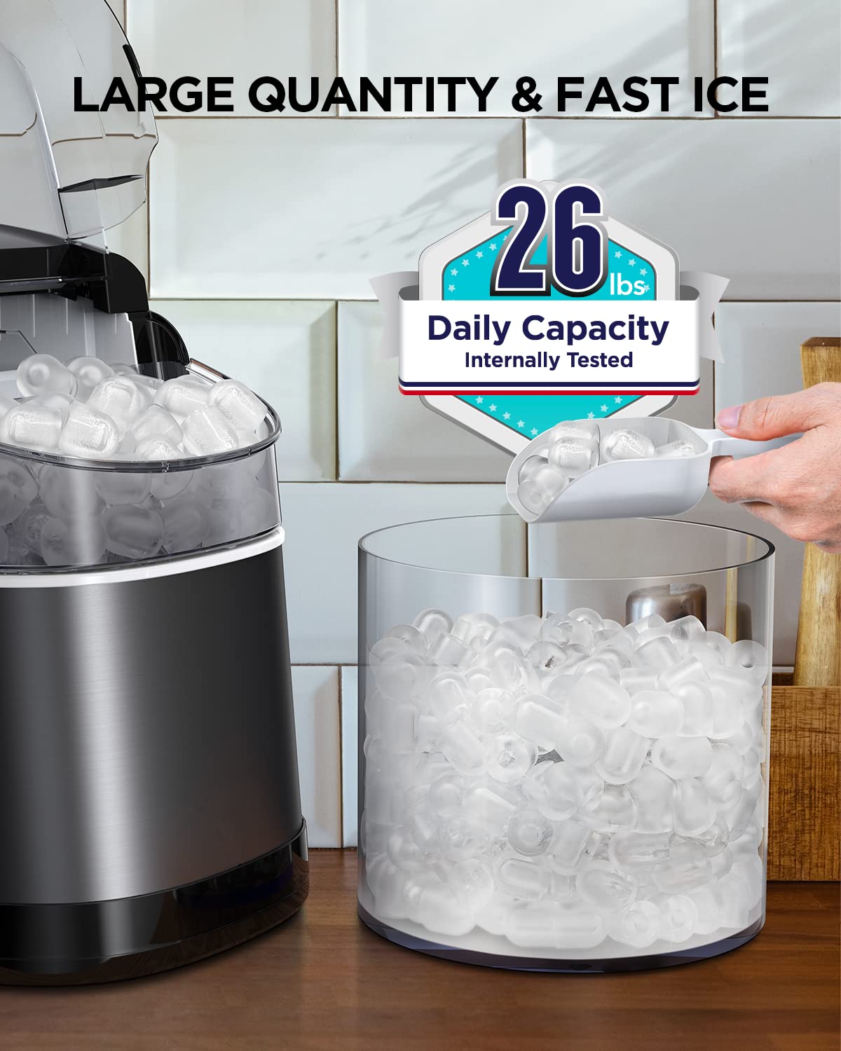 Silonn Countertop Ice Maker Machine for Home on Fridge.com