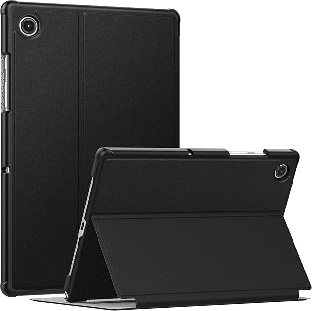 MoKo Case Fits Samsung Galaxy Tab A8 10.5 Inch 2021 (SM-X200/SM-X205/SM-X207), Lightweight Anti-slip Stand Folio Cover Smart Shell with Auto Wake/Sleep, Purple