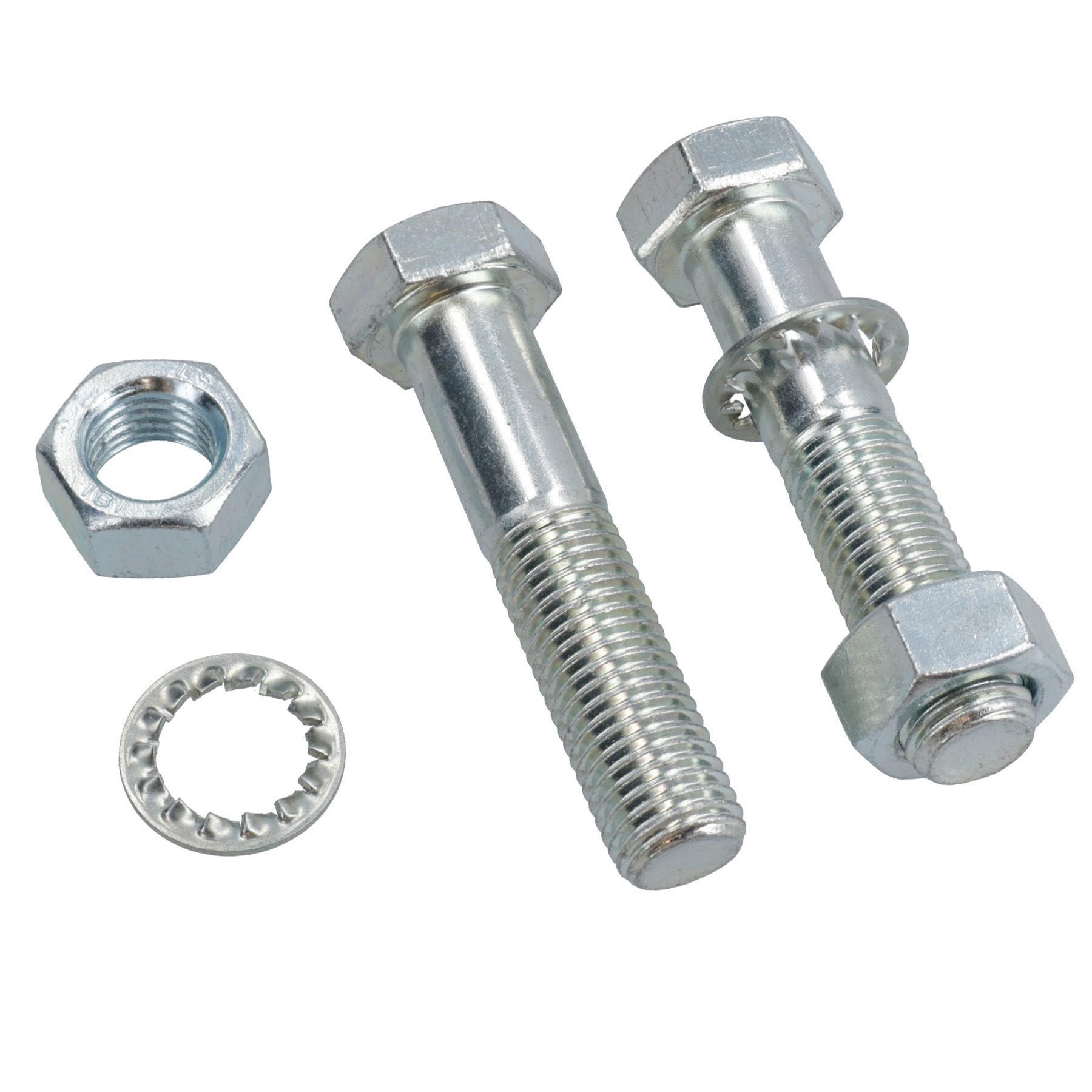 AB Tools Pair Tow Bar/Tow Ball Bolts 75mm Long with Nuts & Washers HIGH TENSILE