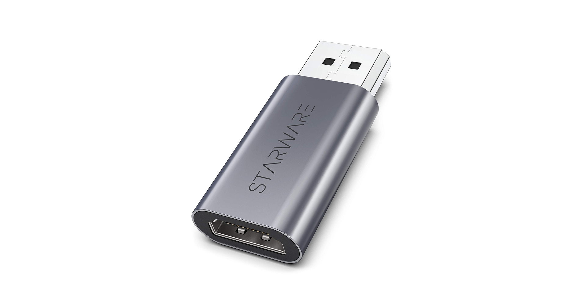 DisplayPort to HDMI Adapter, StarWare DP Male to HDMI Female Passive Adapter Supporting up to 4K for DisplayPort Supported Computers to Connect HDMI Displays - Space Gray Aluminum