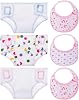 FRIUSATE 6 Pcs 1:12 Scale Doll Clothes Accessories Baby Doll Nappies and Doll Bibs Set Baby Doll Accessories Set For 14-18 Inch Doll Girls