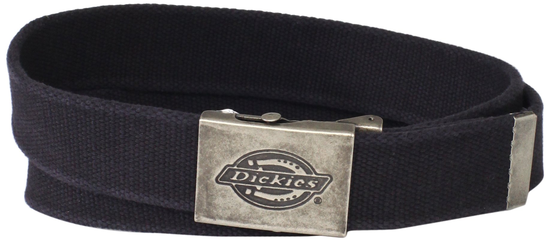 Dickies Men's Cotton Web Belt With Military Logo Buckle
