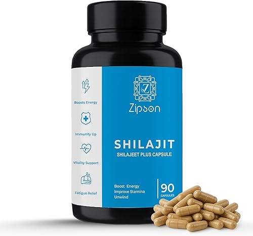 Shilajit Plus Cápsulas de apoyo energético natural, 90 unidades, con apoyo inmunológico,