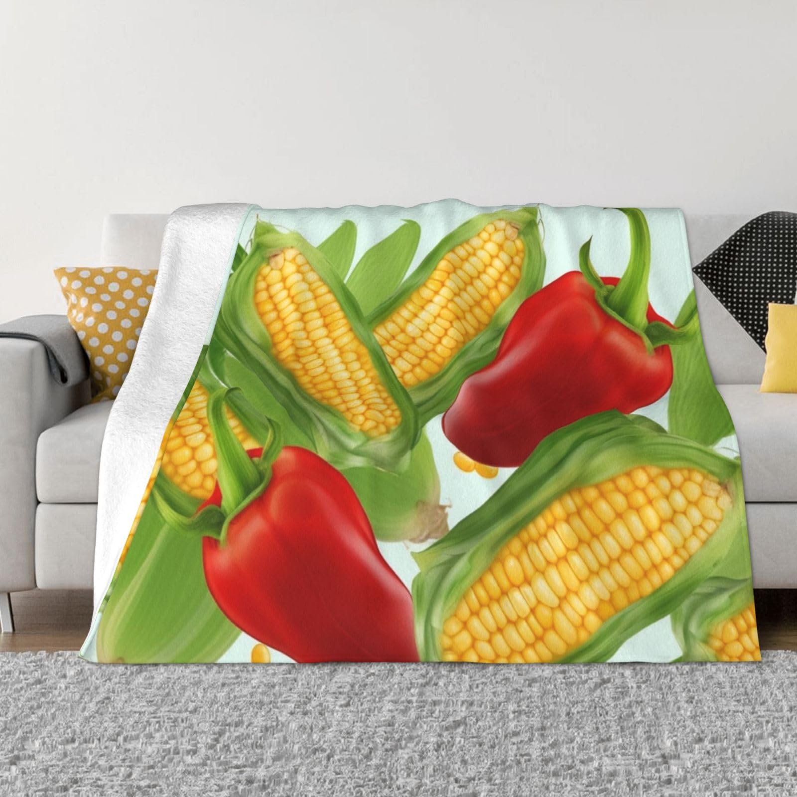 Couverture en flanelle légère anti-froid pour canapé et lit 203 x 152 cm