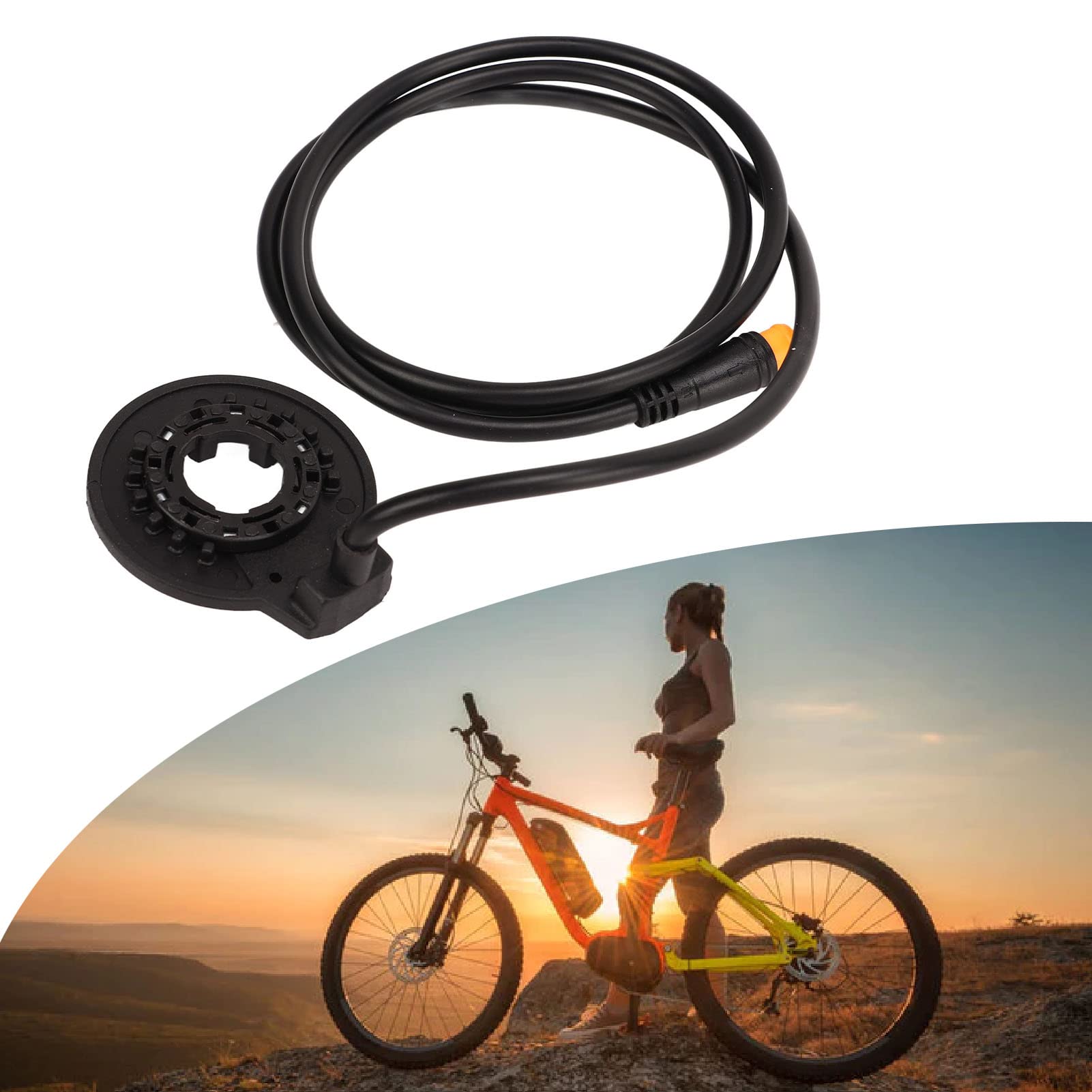 RiToEasysports Pédale de Vélo électrique, Capteur D'assistance Anti-dérapant pour Vélo électrique Double Capteur Hall avec Interface étanche 36V 48V
