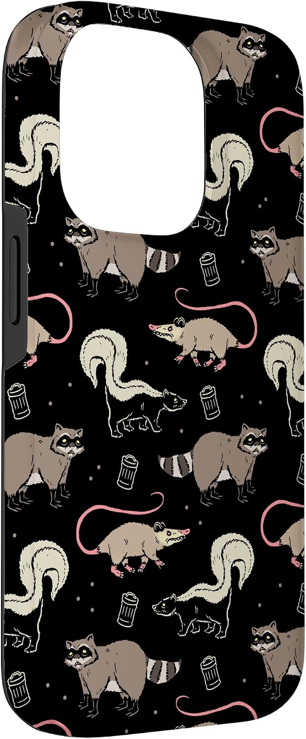 Garbage Cats Raccoon Skunk Possum Case for iPhone 14 Pro