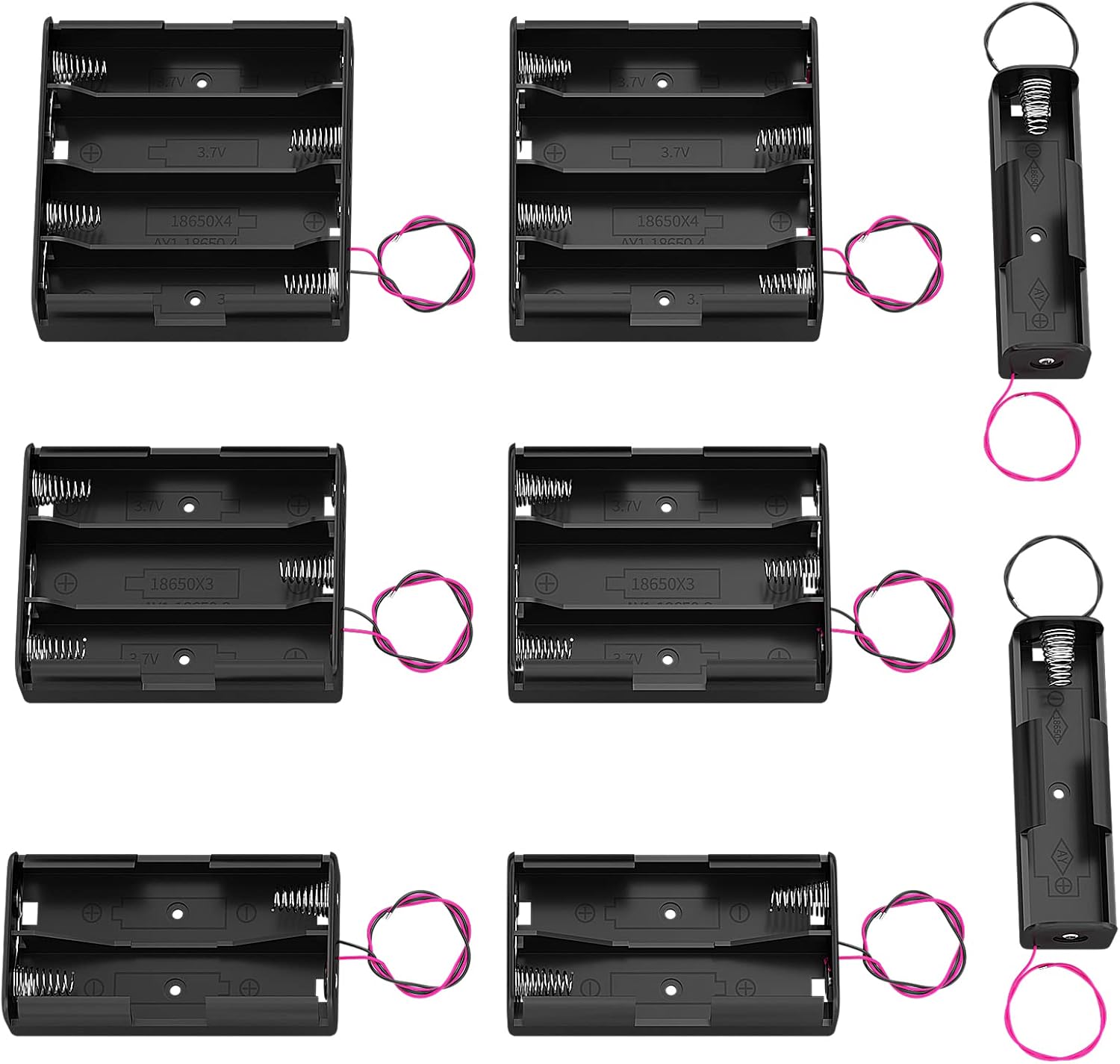 DAIERTEK 4 AA Battery Holder with Switch 6V Battery Case Holder with Cover 4 Slots 1.5V AA Battery Storage Box with Wires Battery Connector -3pcs