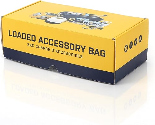 Miniatura 4 de Howies Bolsa de accesorios con carga de hockey – Incluye palo, agarre y cinta para espinilleras, kit de reparación de casco, piedra fina para