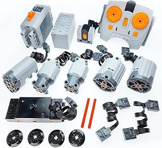 18pcs Power-Function-Motor-Set Compatible with Technic-Parts. Including Train-Motor Servo-Motor XL-Motor-L-Motor Speed-Control Remote Controller for MOC EV3.