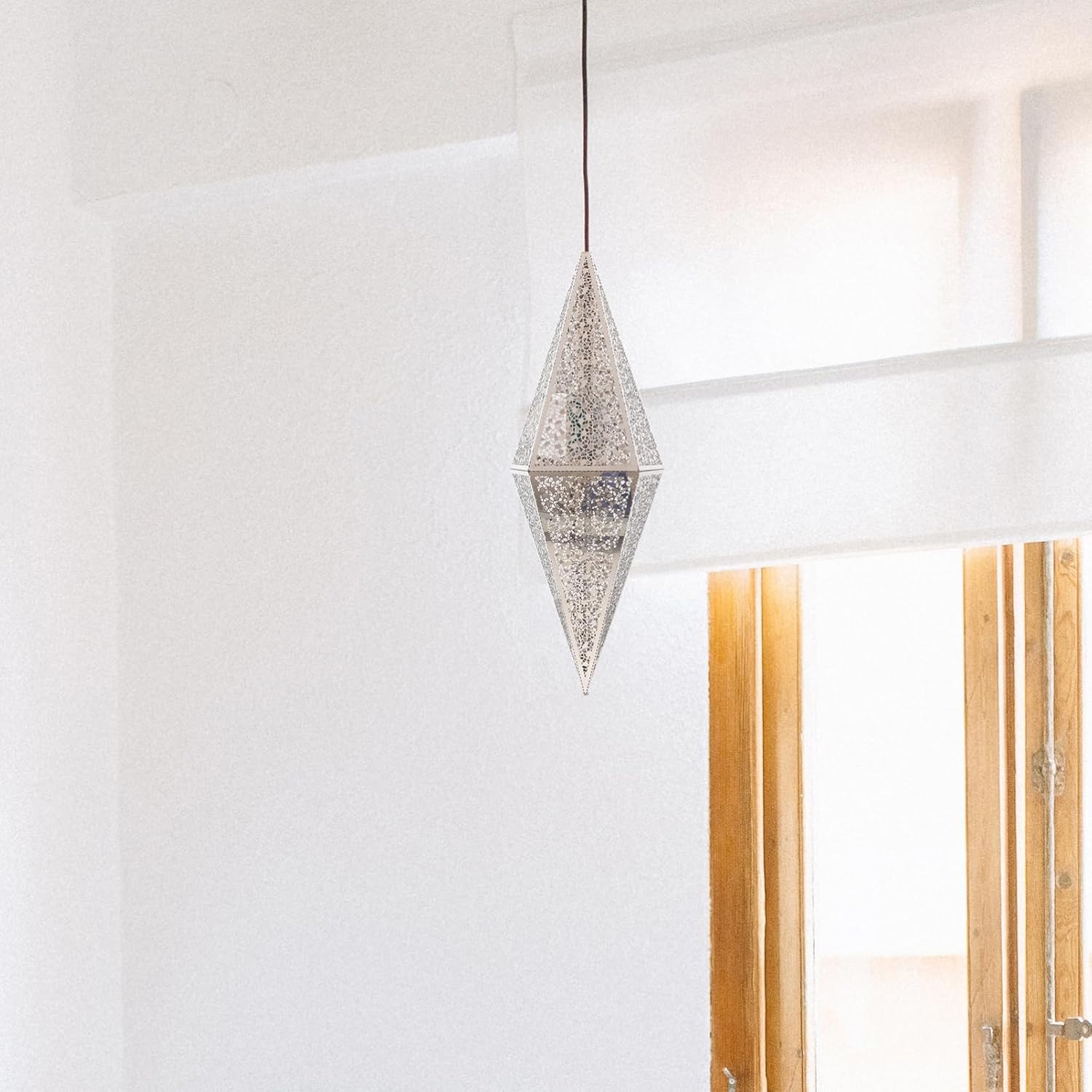 Hollow Out Ceiling Lamp Shade Cover Even Lighting Modern Decorative Light Fixture for Living Room Bedroom and Office Elegant Design with Softened Glow