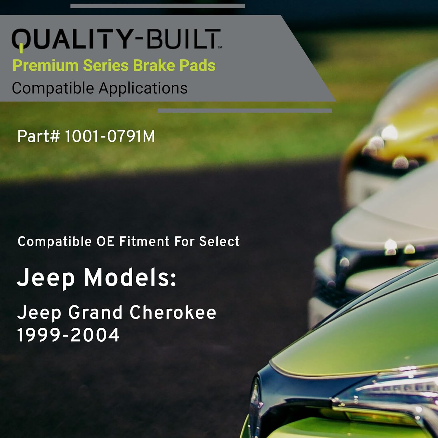 QUALITY-BUILT Rear Semi-Metallic Brake Pads, Premium 1001-0791M, Compatible with 1999-2004 Jeep Grand Cherokee