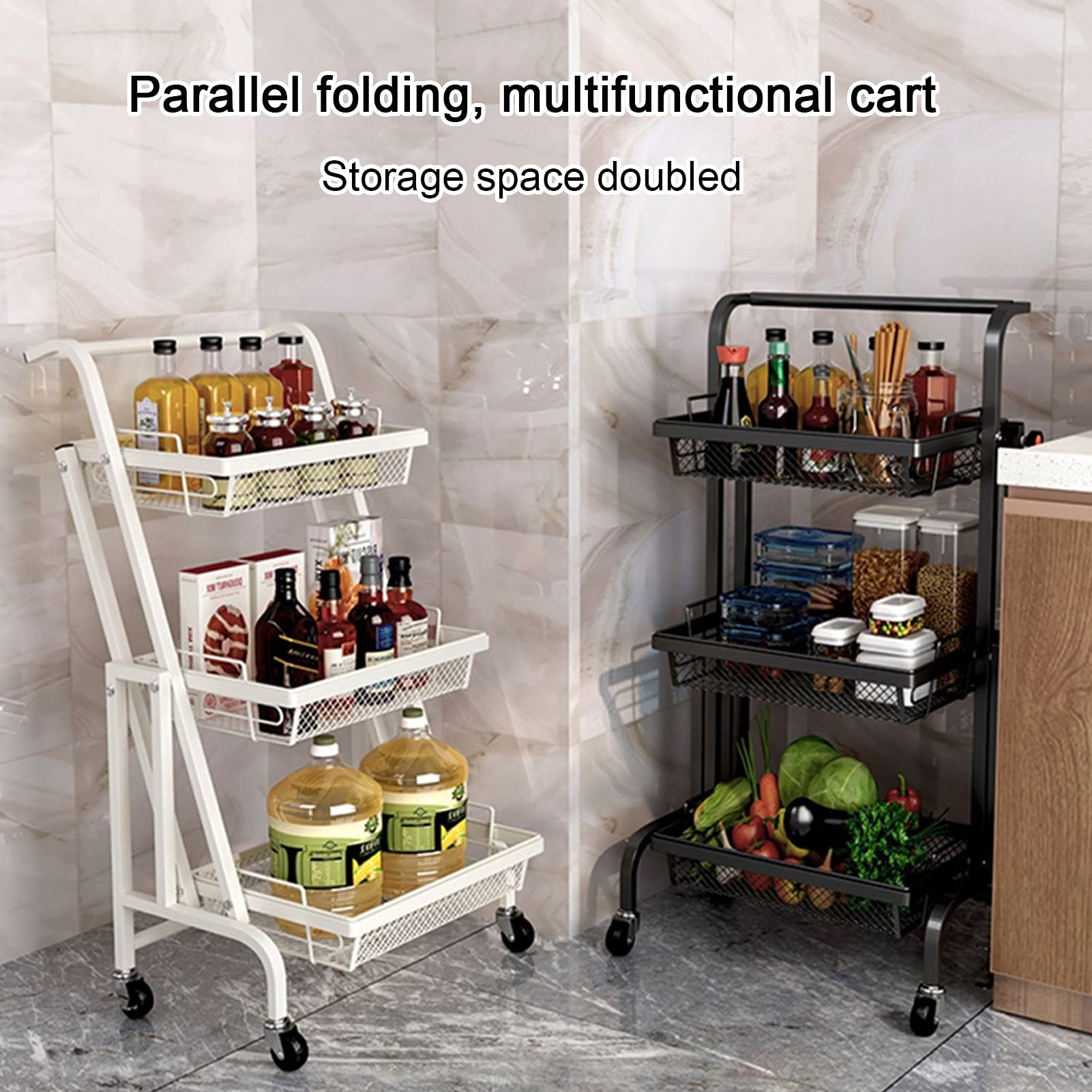 Amazon.com - Serving Trolley, Metal Storage Trolley Cart, 3
