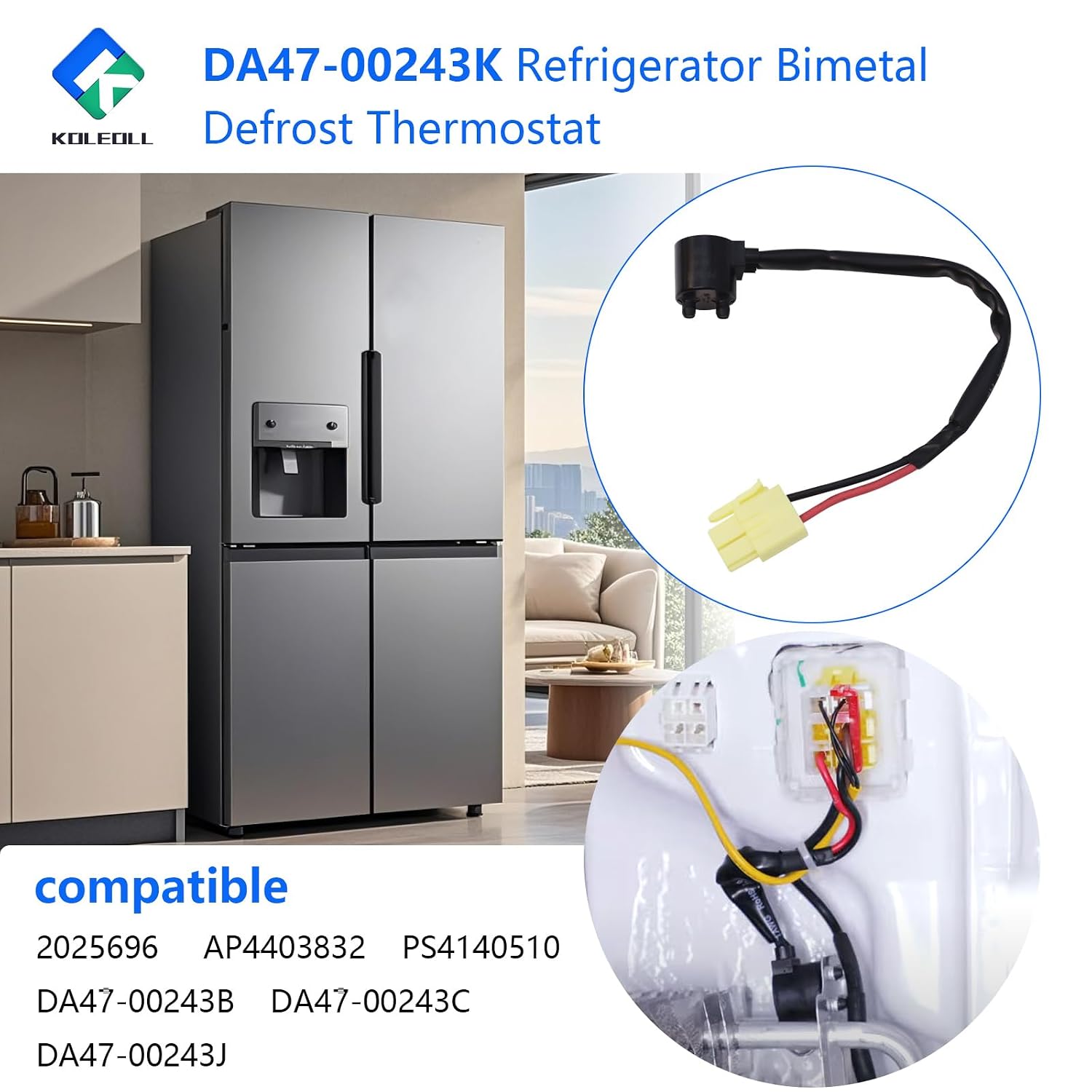 DA47-00243K Refrigerator Bimetal Defrost Thermostat