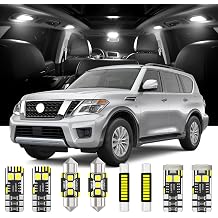 11 Pieces Interior LED Lights Replacement for Nissan Armada Y62 2017-2020 White LED Interior Bulbs Accessories