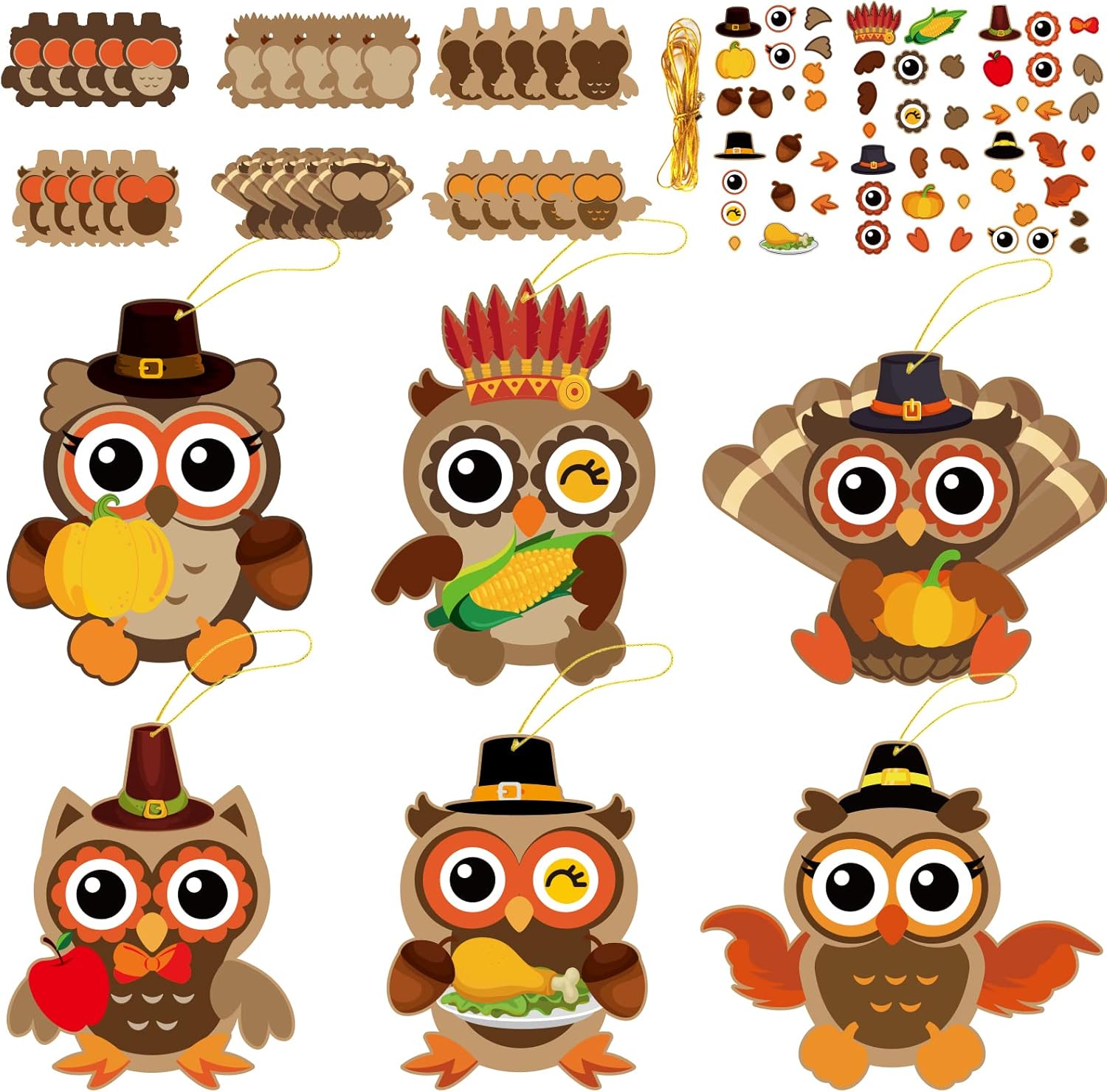 chiazllta 30 PCS Valentine's Day Craft Kits DIY Owl Craft for Valentine's Heart Craft Make Your Own Owl Bulk Set for Home Game Activities