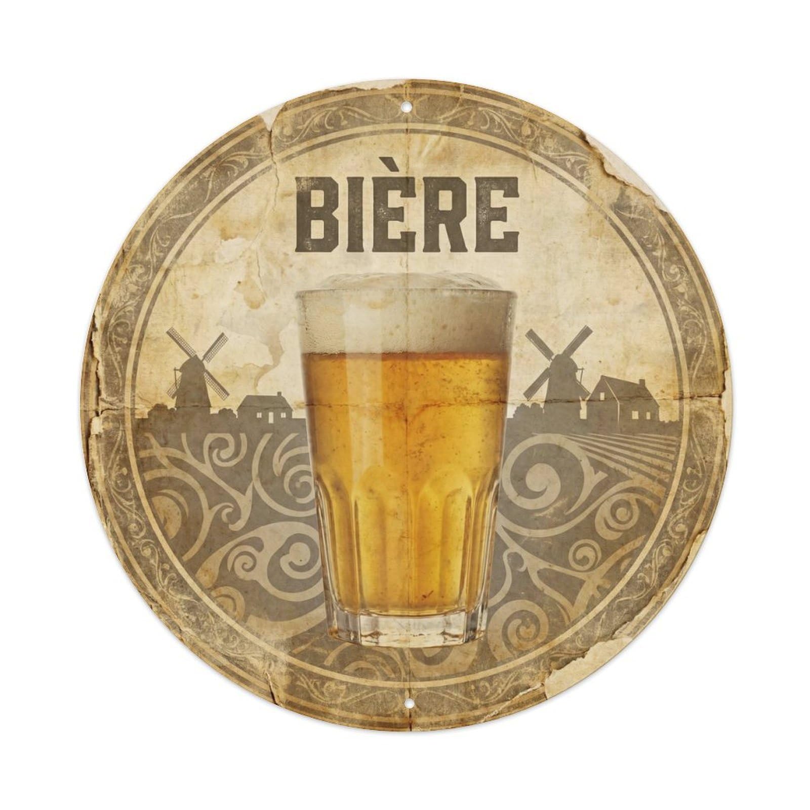 Belgian Travel Beer Drink Culture Ale House Rustic Metal Tin Sign