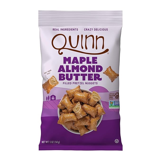 Pretzels Quinn Rellenos de Mantequilla de Almendra y Maple Sin Gluten - Paquete de 4 miniatura 5