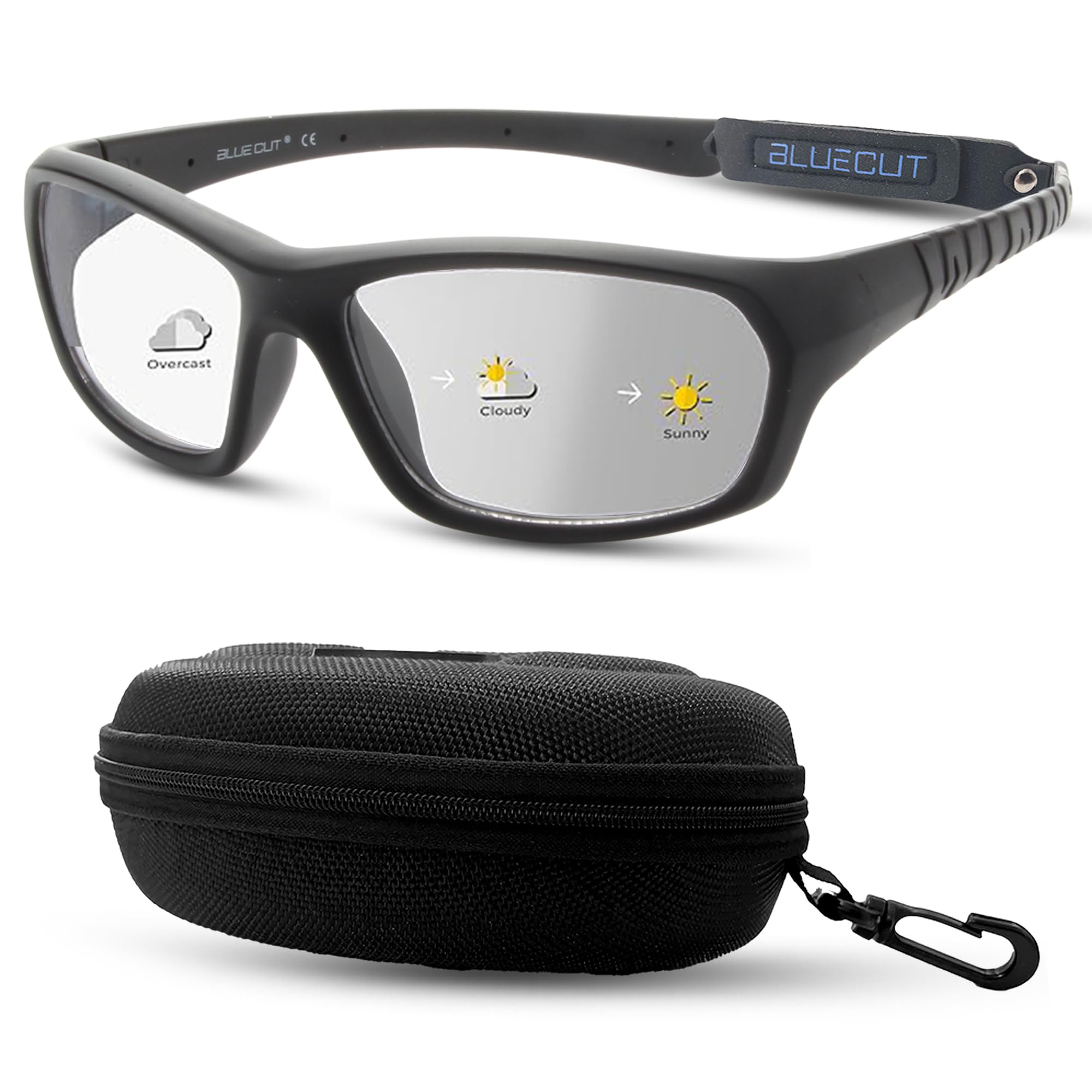 BLUE CUT Sports Protection Goggles, Photochromic Lenses Safety Glasses for Basketball, Pickleball and Outdoor Sports