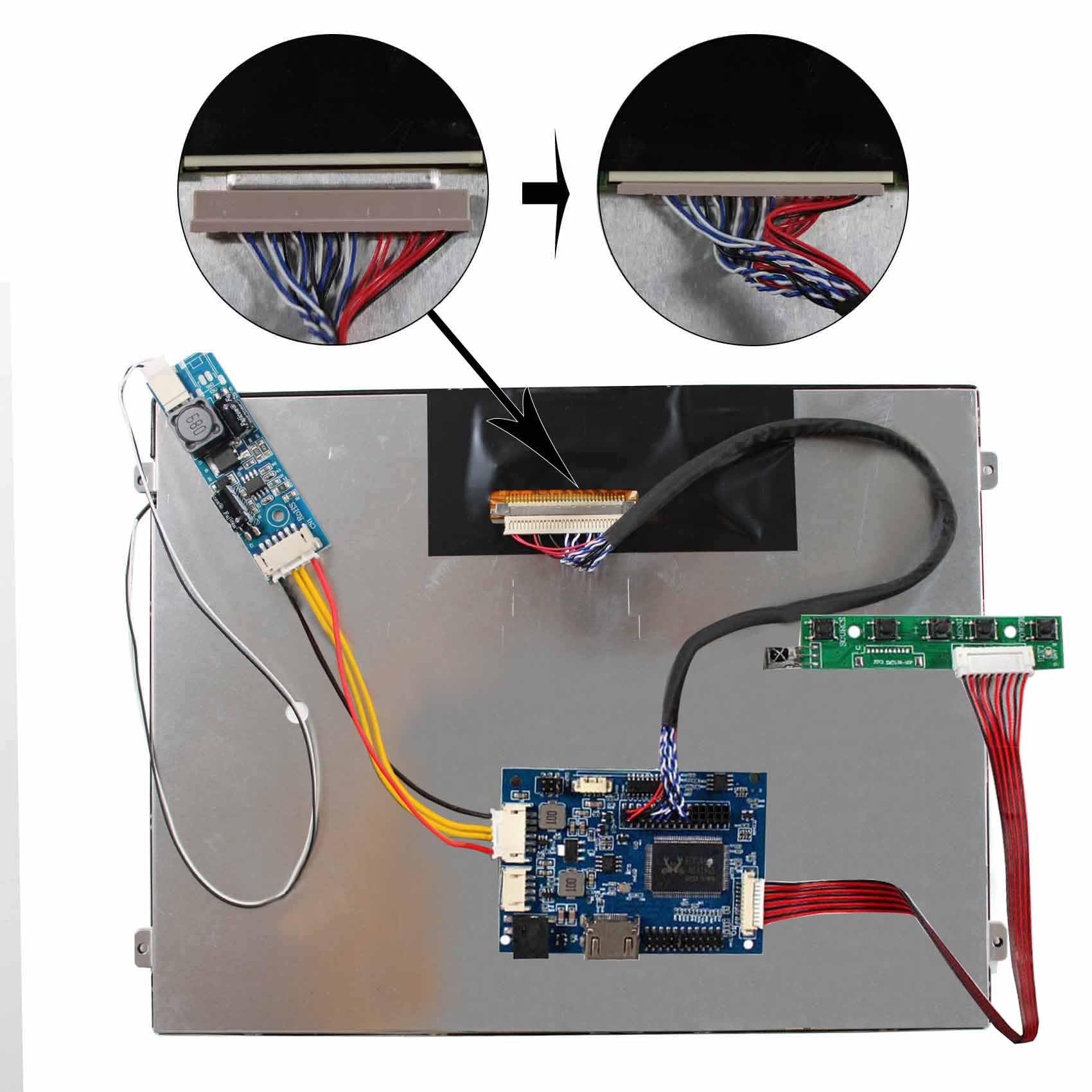 VSDISPLAY 10.4 Pouces VS104T-003A 1024x768 écran LCD IPS 500 nit et Carte contrôleur