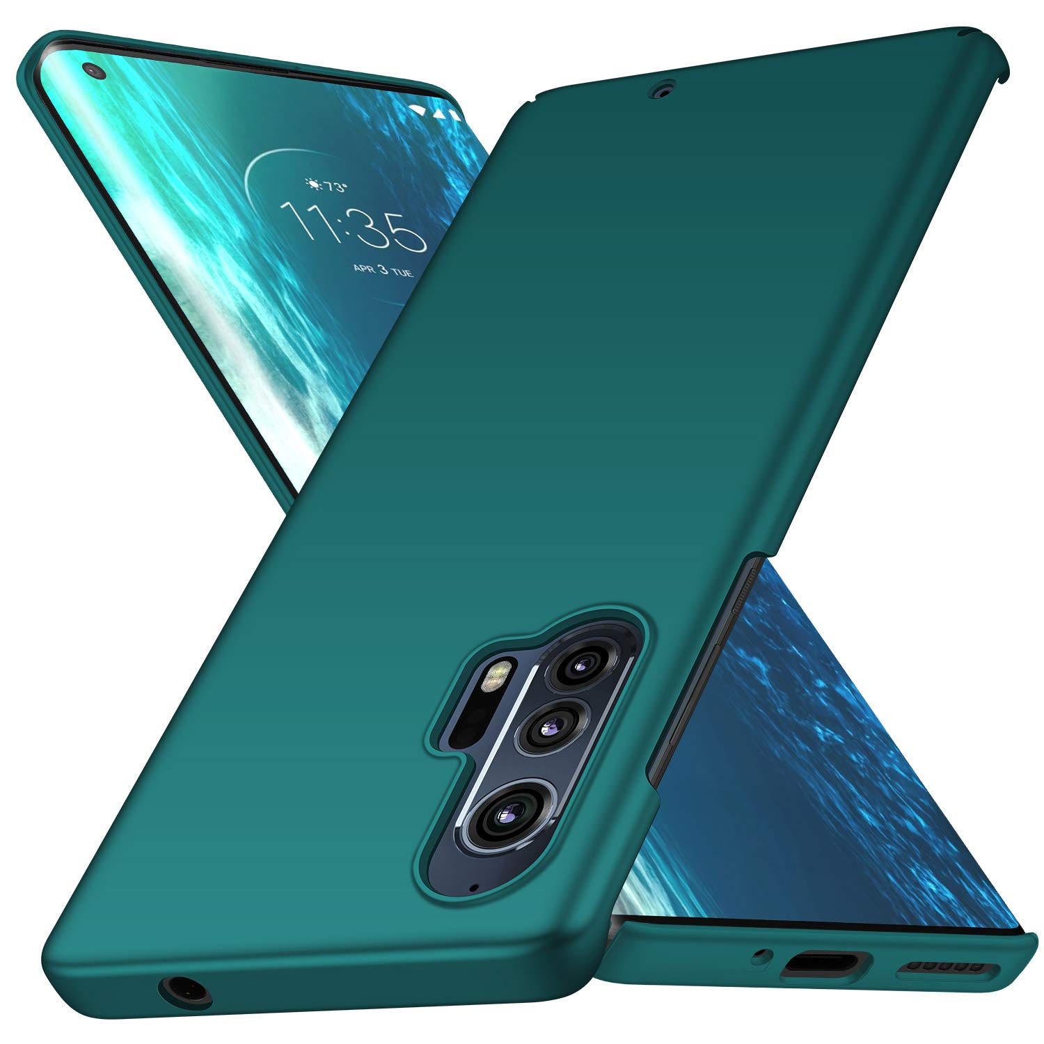 Avalriwith Moto Edge Plus Case, Minimalistic Design Ultra Thin Hard Case PC Shock and Scratch Resistant Compatible with Moto Edge Plus (Green)