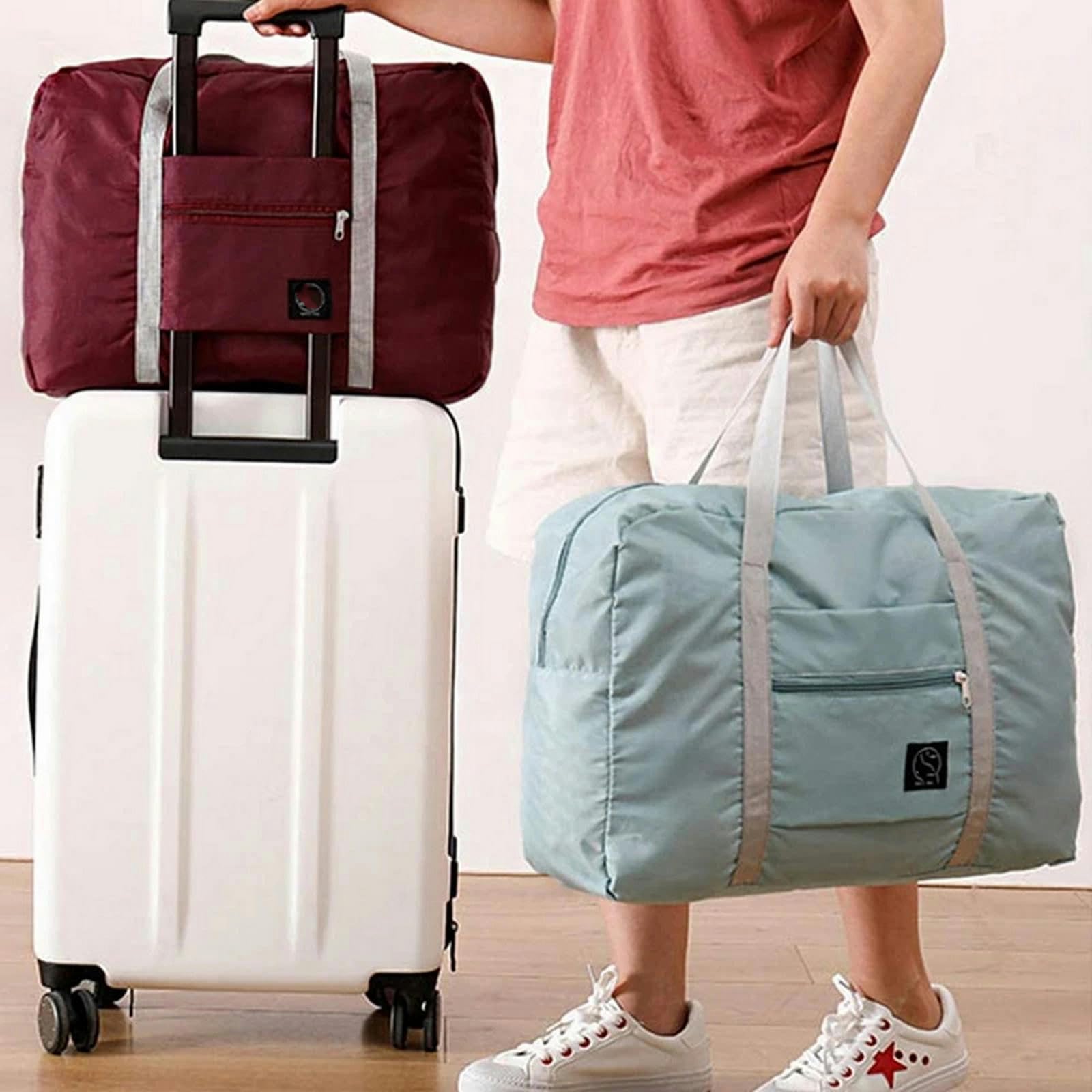 Torba na siłownię nylonowe składane torby podróżne unisex duża pojemność torba organizer na bagaż damskie torebki męskie torby podróżne, b, A