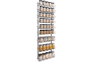 SWOMMOLY Adjustable Wall Mount Spice Rack: A Versatile 9-Tier Organizer