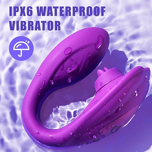 Miniatura 5 de Vibrador remoto para el punto G del clítoris, vibrador para parejas con 10 lamidas de lengua y 10 modos de vibración, estimulador femenino, juguetes