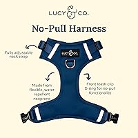 Vista 70 de Lucy & Co. Arnés para perro Midnight No-Pull – Talla M – Chaleco para dejar de tirar y caminar fácil – Cómodo producto de entrenamiento de correa