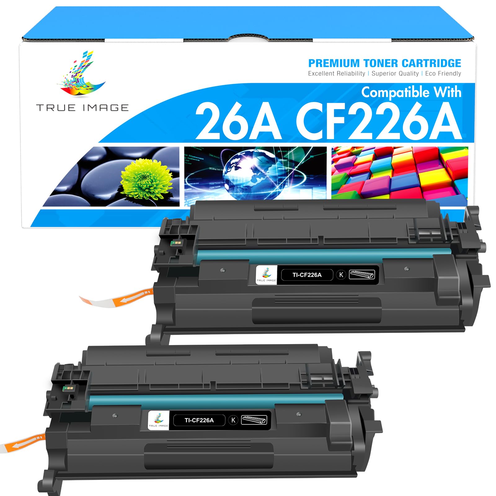 26A Toner Cartridge for HP Printer CF226A M426fdw Compatible for HP 26A Black Laserjet Toner Cartridge 26X CF226X M402n MFP M426fdw M402dn M402 M402dw M402dne M426fdn M426 M426dw Printer Ink 2 Pack