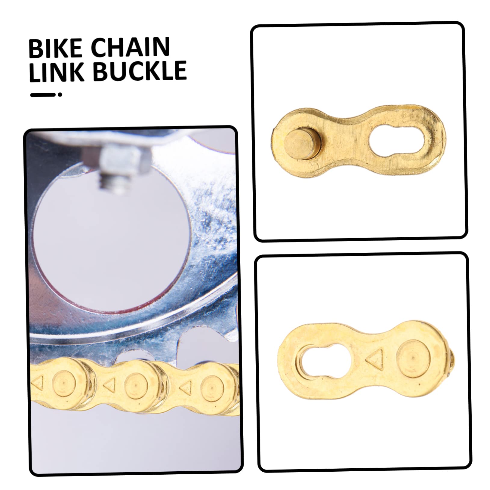 BESPORTBLE 4 Set di Fibbie per La Riparazione della Catena della Bici Catena di Ricambio per Bicicletta Facile da Usare Mantenere Sgancio Rapido Pezzi * 4
